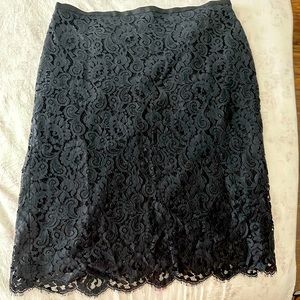 Identity by Lord & Taylor black lace pencil skirt size 14